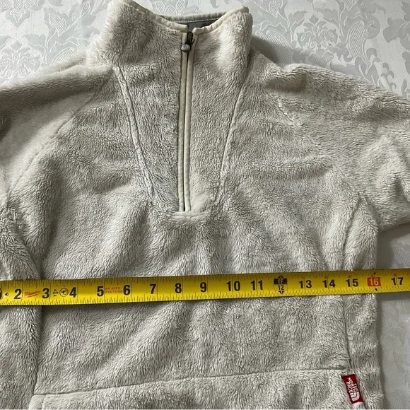 The North Face White Fleece Deep Pile Sherpa 1/4 Zip Pullover Women’s Size XS/tp - Picture 5 of 9